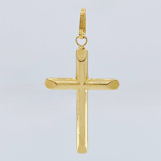 Dije Cruz Puntas Planas 1.85 g / 2.6 cm Oro Amarillo 18K