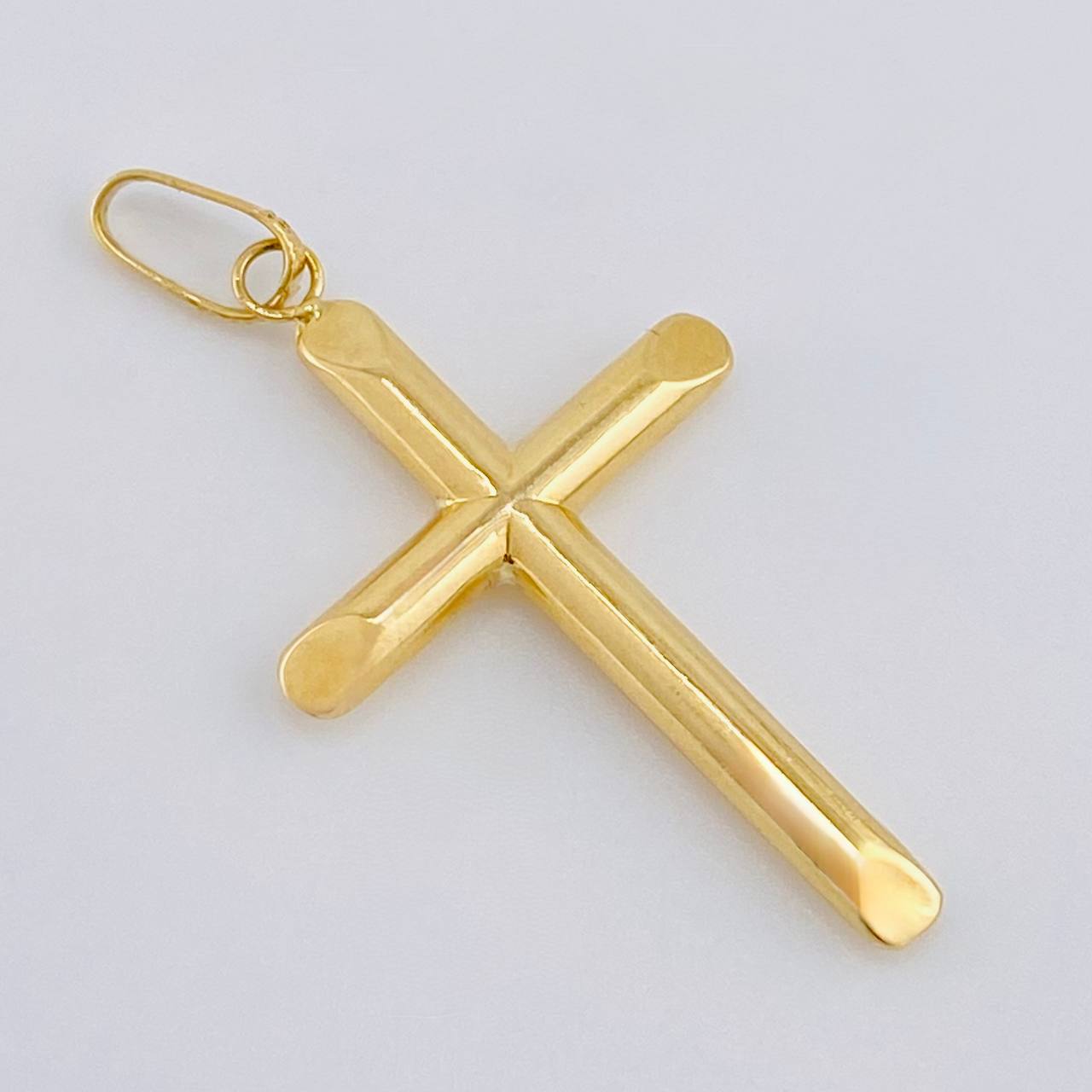 Dije Cruz Puntas Planas 1.75 g / 4.5 cm Oro Amarillo 18K