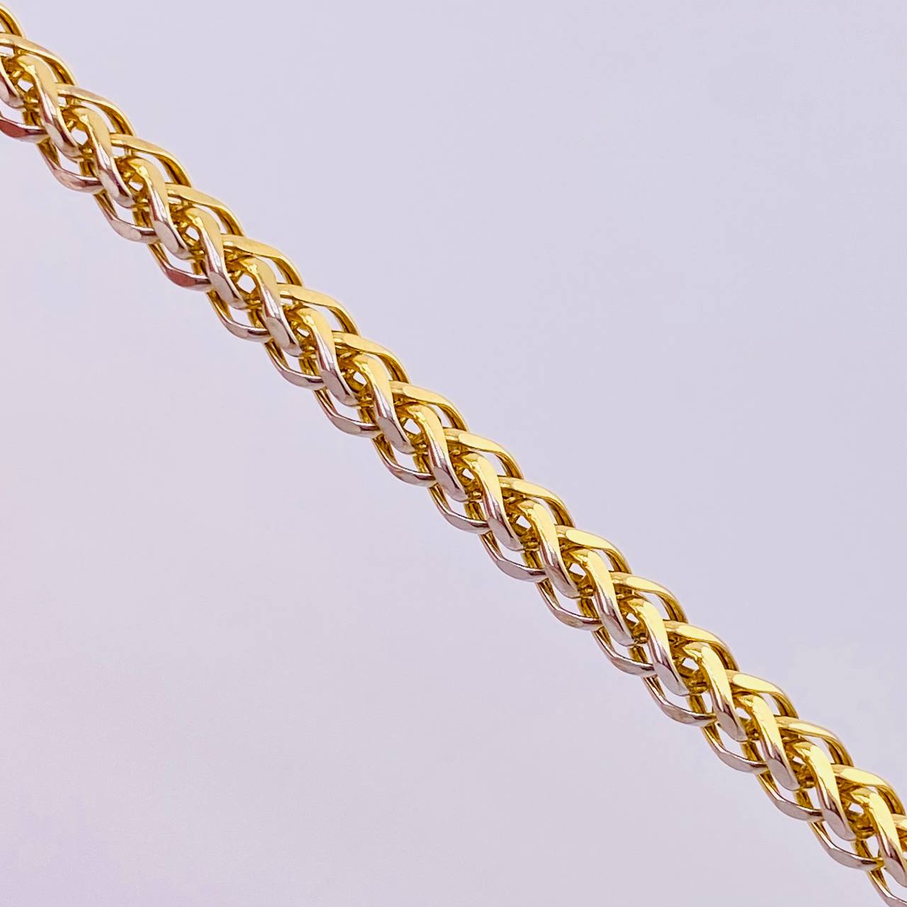 Cadena Franco 19.1 g / 65 cm / 3.5 mm Dos Oros Amarillo Blanco 18K