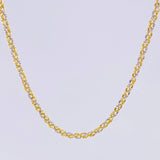 Cadena Morce Trenzada 5.9 g / 50.5 cm / 2.3 mm Dos Oros Amarillo Blanco 18K