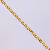 Cadena Morce Trenzada 5.9 g / 50.5 cm / 2.3 mm Dos Oros Amarillo Blanco 18K