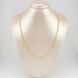 Cadena Morce Trenzada 5.9 g / 50.5 cm / 2.3 mm Dos Oros Amarillo Blanco 18K
