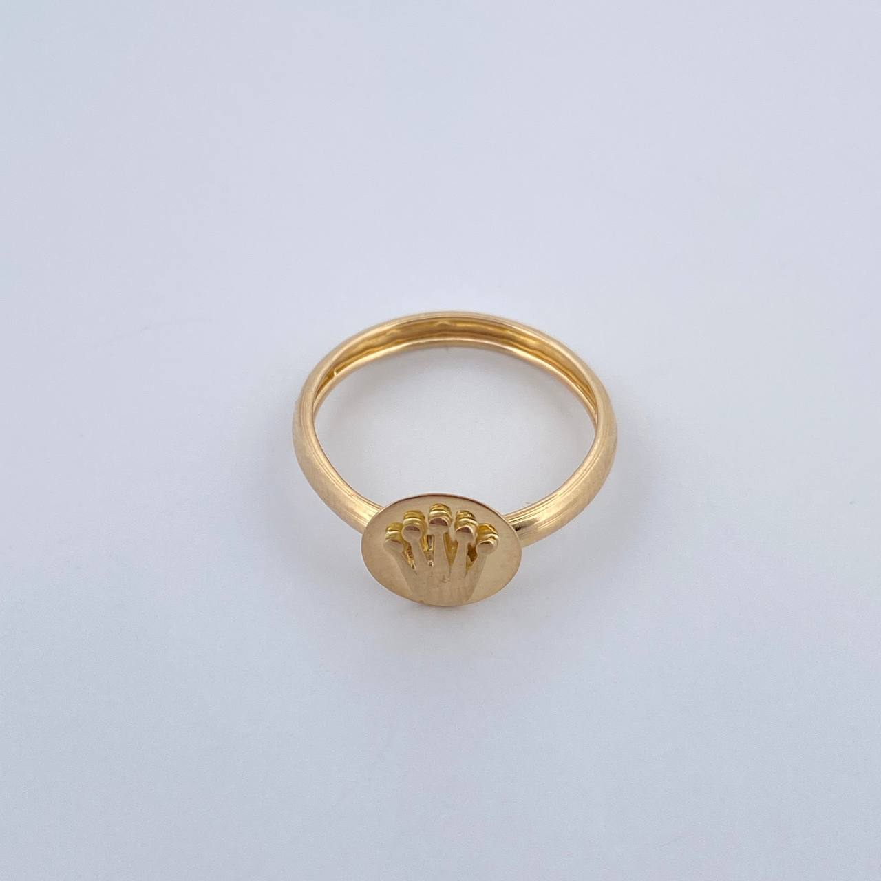 Anillo Correa Corona Rx 1.15gr / T4 3/4 / Oro 18K &