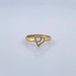 Anillo Silueta Corazones 0.9gr / T4 3/4 / Oro 18K &
