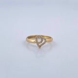 Anillo Silueta Corazones 0.9gr / T4 3/4 / Oro 18K &