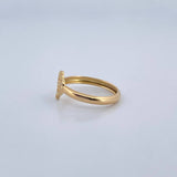 Anillo Silueta Corazones 0.9gr / T4 3/4 / Oro 18K &