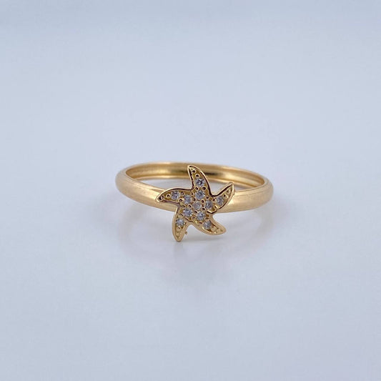Anillo Estrella 1.1gr / T6 / Oro 18K &