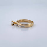 Anillo Solitario Linea 2.35gr / T6 / Oro 18K &