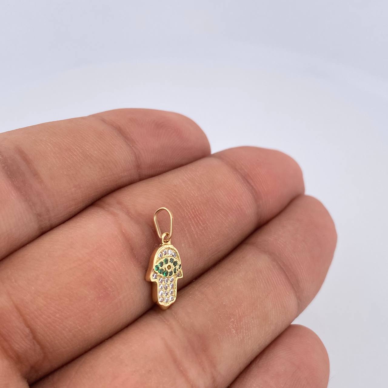 Dije Mano Hamsa 0.95gr / 1.7cm / Oro 18K &