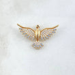 Dije Ave 3.25gr / 1.8cm / Circones Blancos Oro Amarillo 18K *
