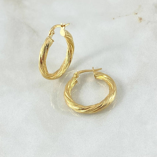 Candongas Lore 2.7gr / 2.5cm / Oro Amarillo 18K ©