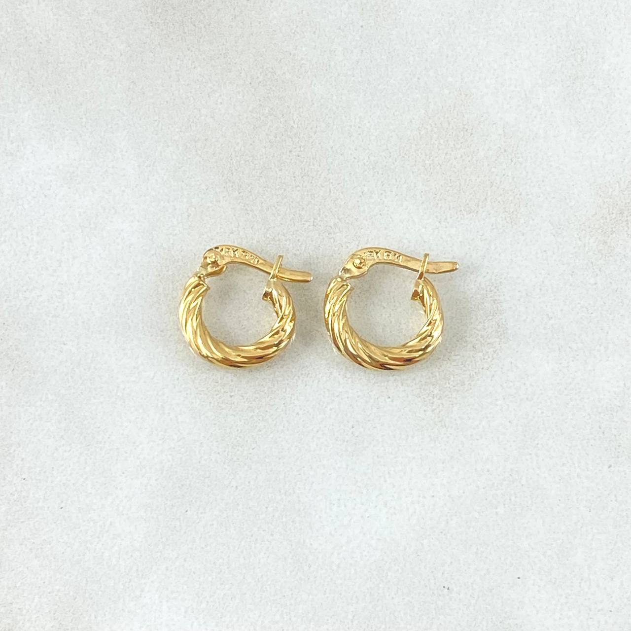 Candongas Sofi 1.05gr / 1.1cm / Oro Amarillo 18K *