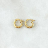 Candongas Sofi 0.9gr / 1.1cm / Oro Amarillo 18K *