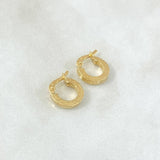 Candongas Diani 2.05gr / 1.5cm / Borde Punteado Oro Amarillo 18K