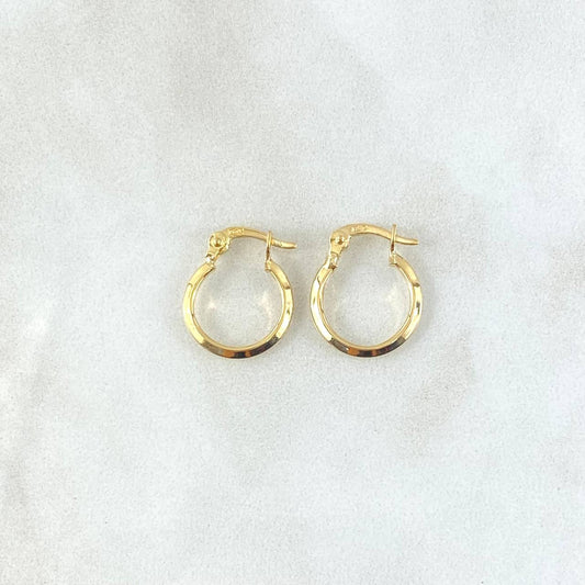 Candongas Clau 0.8gr / 1.3cm / Oro Amarillo 18K *