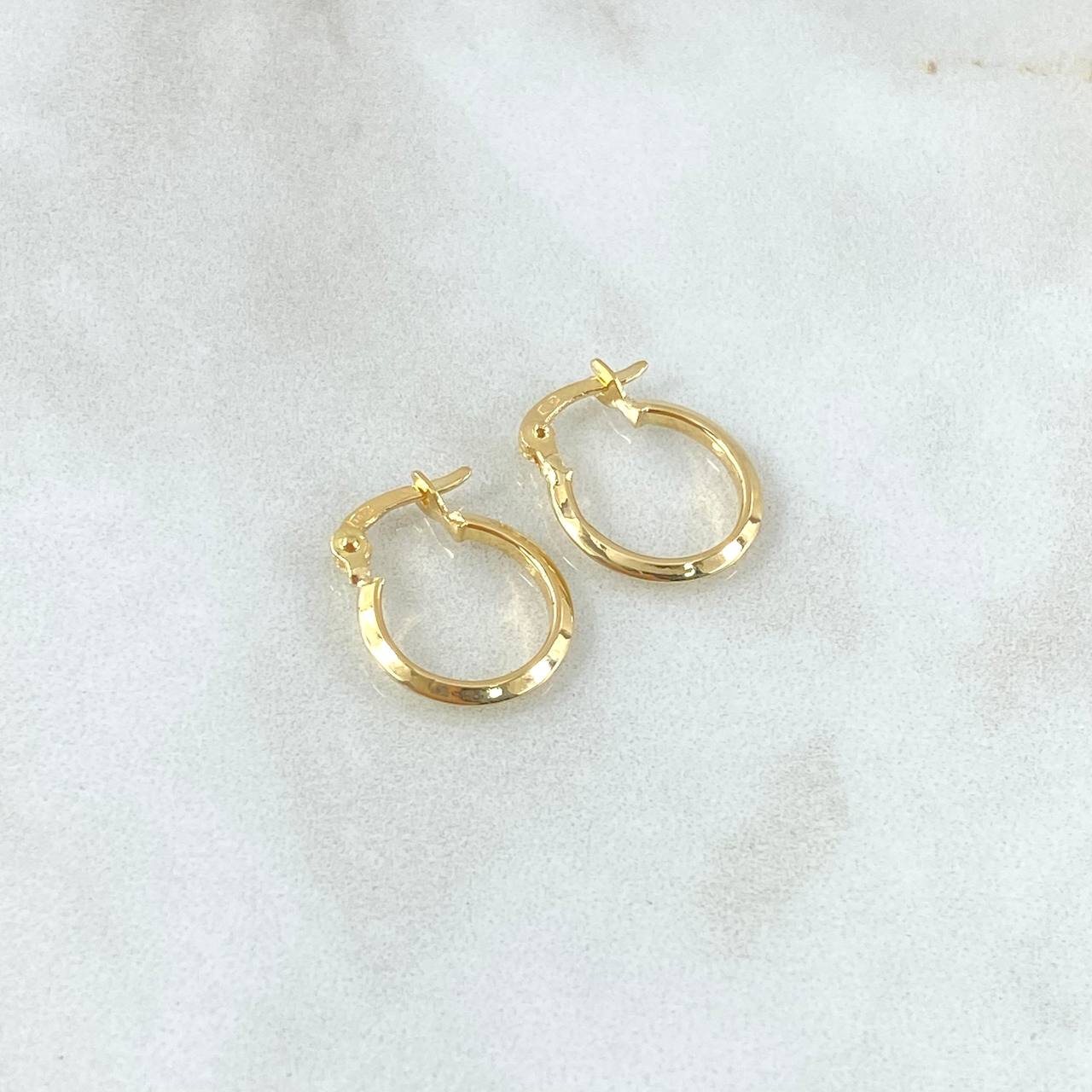 Candongas Clau 0.75gr / 1.5cm / Oro Amarillo 18K