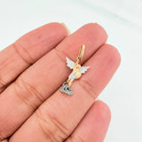 Dije San Miguel Arcangel 1.05 g / 2.2 cm Tres Oros 18K
