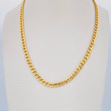 Cadena Cubana  10.9gr / 59.5cm / +1 Oro 18K $