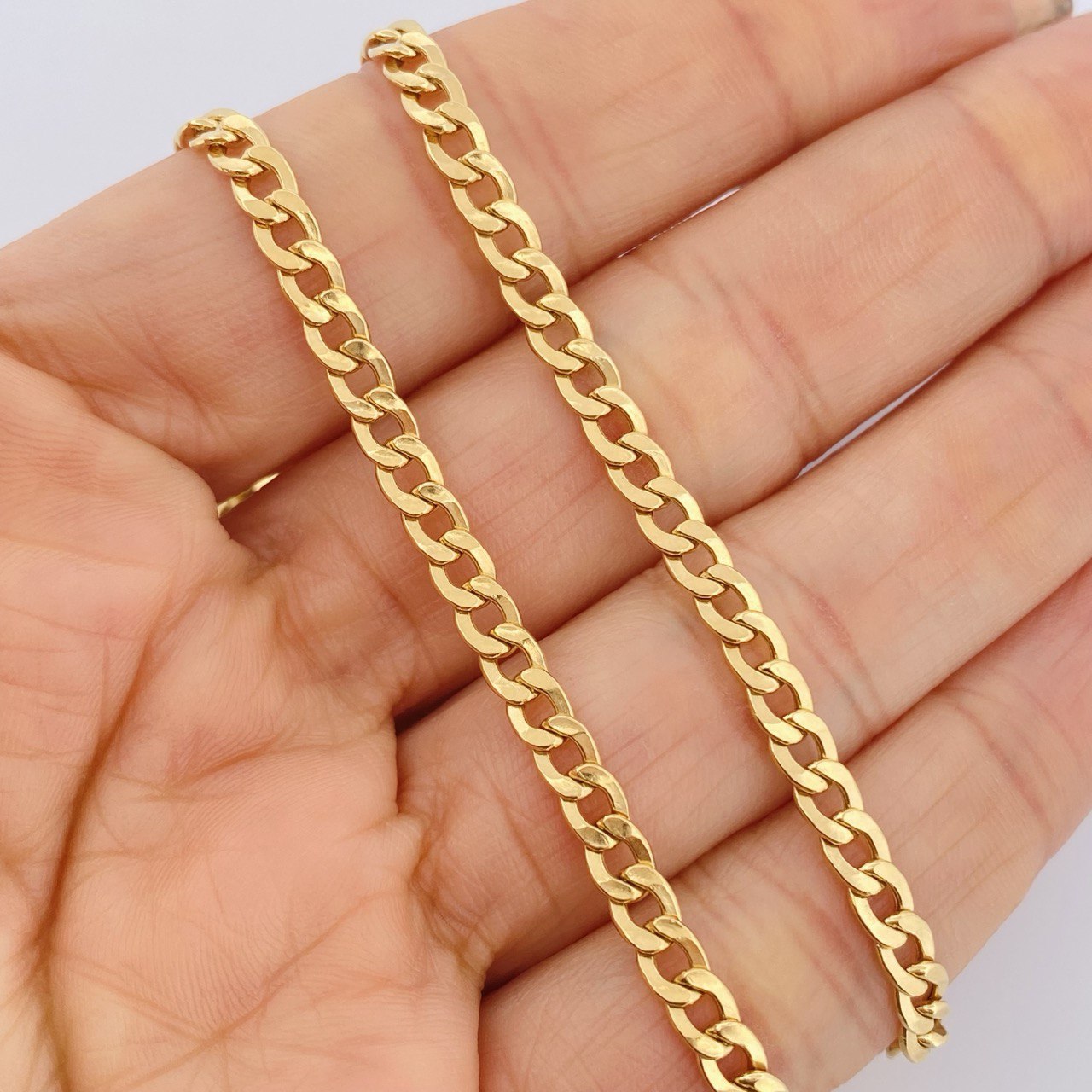 Cadena Cubana  10.9gr / 59.5cm / +1 Oro 18K $