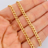 Cadena Cubana  10.9gr / 59.5cm / +1 Oro 18K $