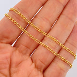 Cadena Figaro 3.45gr / 60cm / +1 Oro 18K $