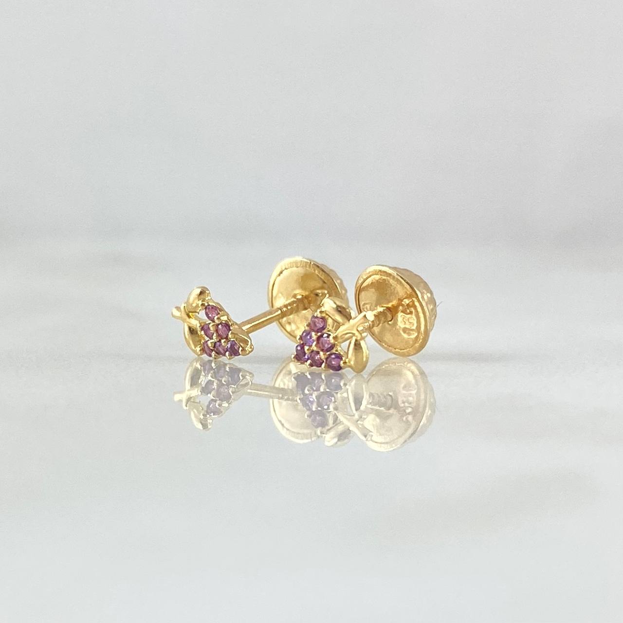 Topos Uva 0.6gr / 6cm / Morado Oro Amarillo 18K