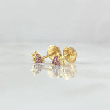Topos Uva 0.6gr / 6cm / Morado Oro Amarillo 18K