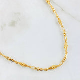 Cadena Rustica Cruzada 30gr / 60cm / Oro Amarillo 18K
