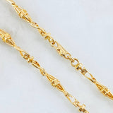 Cadena Rustica Cruzada 30gr / 60cm / Oro Amarillo 18K