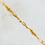 Cadena Rustica Cruzada 30gr / 60cm / Oro Amarillo 18K