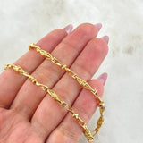 Cadena Rustica Cruzada 30gr / 60cm / Oro Amarillo 18K