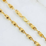Cadena Rustica Cuadriculada 10.9gr / 60cm / Oro Amarillo 18K