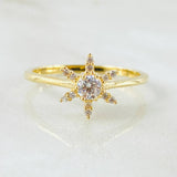 Anillo Estrella Fugaz 2.1gr / T6 3/4 / Oro Amarillo 18K