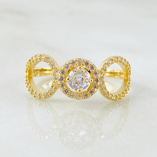 Anillo Halo Infinito 2.95gr / T7 1/4 / Oro Amarillo 18K ©
