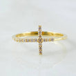 Anillo Cruz 1.5gr / T5 1/2 / Oro Amarillo 18K