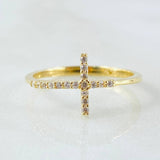 Anillo Cruz 1.5gr / T5 1/2 / Oro Amarillo 18K
