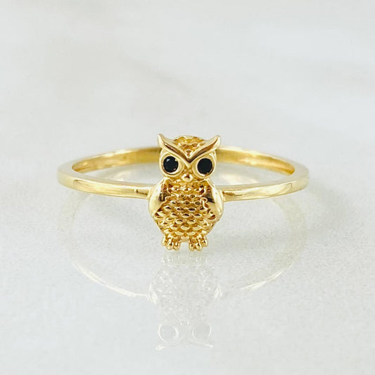 Anillo Buho 1.45gr / T7 1/4 / Oro Amarillo 18K