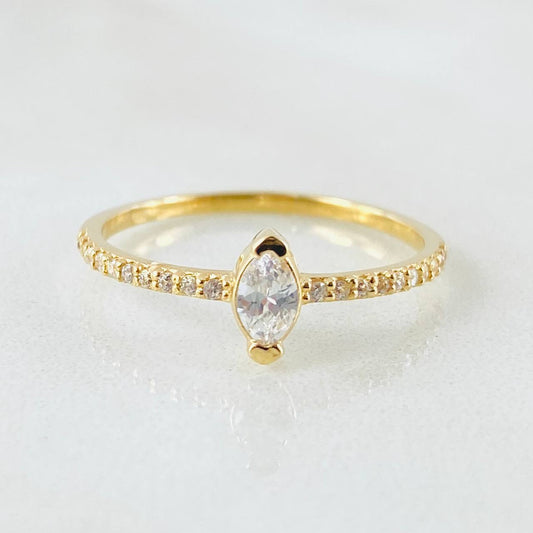 Anillo Solitario Centella 1.4gr / T6 1/2 / Oro Amarillo 18K *