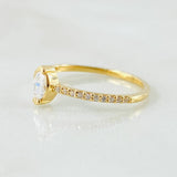 Anillo Solitario Centella 1.4gr / T6 1/2 / Oro Amarillo 18K *