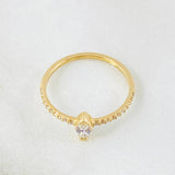 Anillo Solitario Centella 1.4gr / T6 1/2 / Oro Amarillo 18K *
