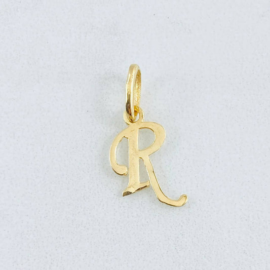 Dije Letra R 0.45gr / 1.9cm / Oro Amarillo 18K