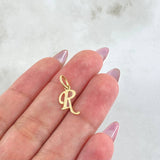 Dije Letra R 0.45gr / 1.9cm / Oro Amarillo 18K