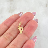 Dije Letra P Cursiva 0.45gr / 1.6cm / Oro Amarillo 18K