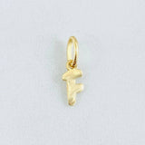 Dije Letra F Cursiva 0.4gr / 1.6cm / Oro Amarillo 18K