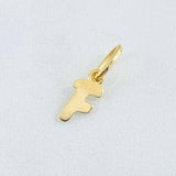 Dije Letra F Cursiva 0.4gr / 1.6cm / Oro Amarillo 18K