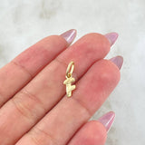 Dije Letra F Cursiva 0.4gr / 1.6cm / Oro Amarillo 18K
