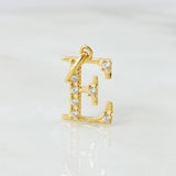 Dije Letra E 0.85gr / 2cm / Oro Amarillo 18K