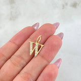 Dije Letra W 1gr / 2cm / Oro Amarillo 18K