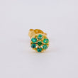 Piercing Flor Circular Esmeraldas 8pts 0.6gr / 5.3mm Oro Amarillo 18K