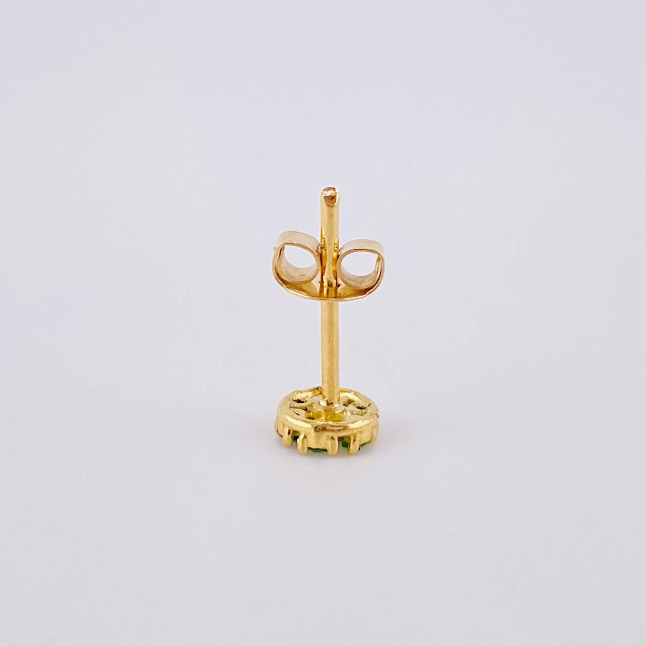 Piercing Flor Circular Esmeraldas 8pts 0.6gr / 5.3mm Oro Amarillo 18K